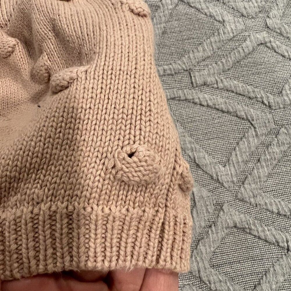 Angou Sz 80 (18-24m) Mauve Popcorn Knit Romper - Picture 6 of 7